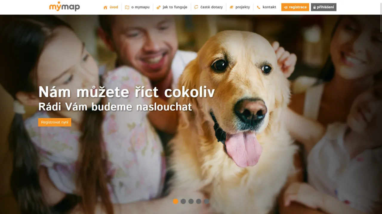Screenshot portálu My Map